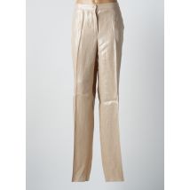 MARINA RINALDI - Pantalon slim beige en lin - Femme - Taille 50 - Modz