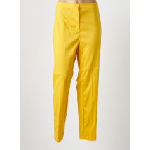 MARINA RINALDI - Pantalon slim jaune en coton - Femme - Taille 52 - Modz