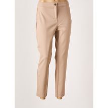 MARINA RINALDI - Pantalon slim beige en coton - Femme - Taille 42 - Modz