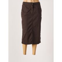 MARINA SPORT - Jupe mi-longue marron en coton - Femme - Taille 48 - Modz