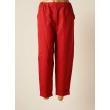 MARINA SPORT - Pantalon droit rouge en lyocell - Femme - Taille 50 - Modz