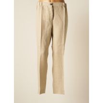 MARINA RINALDI - Pantalon slim beige en lin - Femme - Taille 50 - Modz