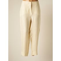MARINA RINALDI - Pantalon droit beige en chanvre - Femme - Taille 48 - Modz