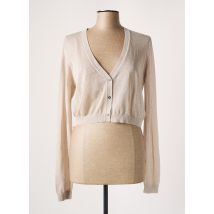 ARMANI - Gilet manches longues beige en viscose - Femme - Taille 44 - Modz