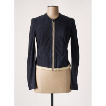 ARMANI - Veste casual bleu en cuir de chèvre - Femme - Taille 38 - Modz