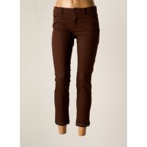 MARC CAIN - Pantalon 7/8 marron en coton - Femme - Taille 46 - Modz
