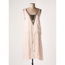 NU JEANS - Robe mi-longue beige en viscose - Femme - Taille 36 - Modz