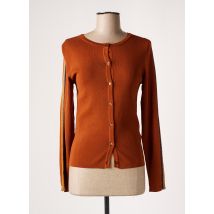 NU JEANS - Gilet manches longues marron en viscose - Femme - Taille 36 - Modz