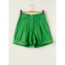 LAURENCE BRAS - Bermuda vert en coton - Femme - Taille 32 - Modz
