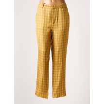 LEON & HARPER - Pantalon droit jaune en acetate - Femme - Taille 40 - Modz