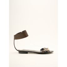 LES PRAIRIES DE PARIS - Sandales/Nu pieds vert en cuir - Femme - Taille 36 - Modz