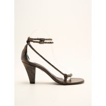 LES PRAIRIES DE PARIS - Sandales/Nu pieds vert en cuir - Femme - Taille 37 - Modz