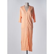 NOTSHY - Gilet manches longues orange en lin - Femme - Taille 36 - Modz