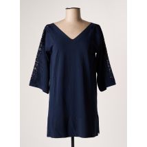 D.EXTERIOR - Tunique manches courtes bleu en viscose - Femme - Taille 40 - Modz