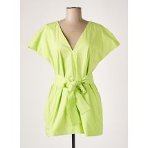 LIVIANA CONTI - Tunique manches courtes vert en coton - Femme - Taille 38 - Modz