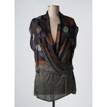 MANILA GRACE - Top noir en viscose - Femme - Taille 38 - Modz