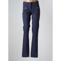 BLANC BLEU - Pantalon slim bleu en coton - Femme - Taille 42 - Modz