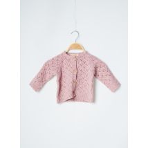 LA PETITE COLLECTION - Gilet manches longues rose en laine - Fille - Taille TU - Modz