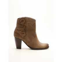 FUGITIVE BY FRANCESCO ROSSI - Bottines/Boots beige en cuir - Femme - Taille 35 - Modz