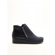HIRICA - Bottines/Boots bleu en cuir pour femme - Taille 36 - Modz
