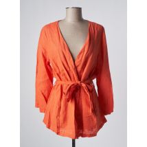 LILI & CAROLINE - Veste casual orange en lin - Femme - Taille 40 - Modz