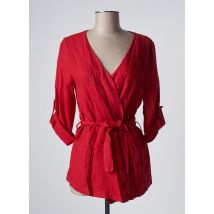 LILI & CAROLINE - Veste casual rouge en lin - Femme - Taille 36 - Modz