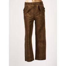 PAN - Pantalon droit marron en coton - Femme - Taille 36 - Modz