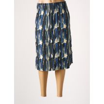 PAN - Jupe mi-longue bleu en viscose - Femme - Taille 34 - Modz
