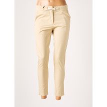 WHITE SAND - Pantalon 7/8 beige en coton - Femme - Taille 40 - Modz