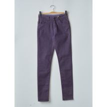 ET COMPAGNIE - Pantalon slim violet en coton - Femme - Taille 36 - Modz