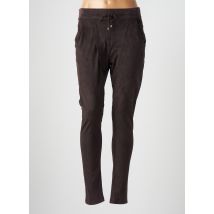 SYM - Pantalon slim marron en polyester - Femme - Taille 36 - Modz