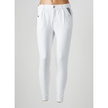 MONTAR - Pantalon slim blanc en polyamide - Femme - Taille 52 - Modz