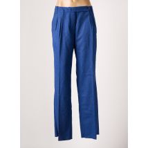BELLEROSE - Pantalon droit bleu en coton - Femme - Taille 38 - Modz