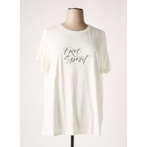 YESTA - T-shirt blanc en coton - Femme - Taille 48 - Modz