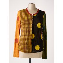 ALEMBIKA - Gilet manches longues orange en polyester - Femme - Taille 44 - Modz