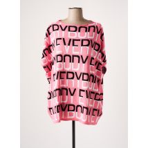 MAT. - Pull tunique rose en coton - Femme - Taille 48 - Modz