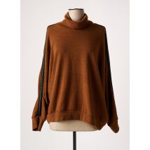 MAT. - Pull marron en acrylique - Femme - Taille 48 - Modz