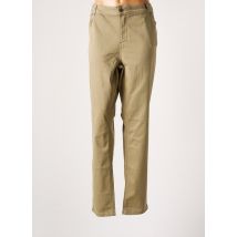 YESTA - Pantalon slim beige en coton - Femme - Taille 52 - Modz