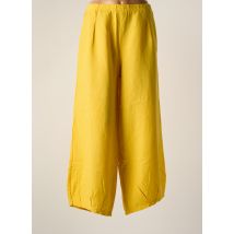 G!OZE - Pantalon large jaune en lin - Femme - Taille 40 - Modz