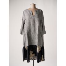 ALEMBIKA - Robe mi-longue gris en lin - Femme - Taille 42 - Modz