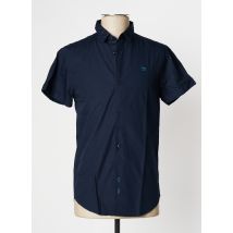 MAISON SCOTCH - Chemise manches courtes bleu en coton - Homme - Taille S - Modz