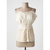 VILA - Top beige en coton - Femme - Taille 34 - Modz