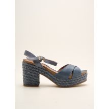 CARMELA - Sandales/Nu pieds bleu en cuir - Femme - Taille 41 - Modz