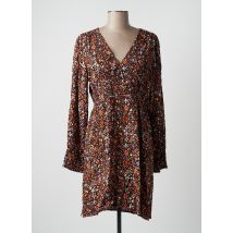 AN' GE - Robe mi-longue marron en viscose - Femme - Taille 40 - Modz