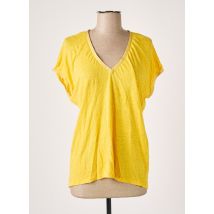 MALOKA - T-shirt jaune en lin - Femme - Taille 42 - Modz