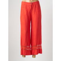 MALOKA - Pantalon large rouge en lin - Femme - Taille 34 - Modz