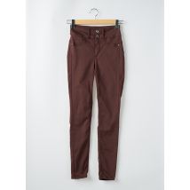 ONE SIZE FILTS ALL - Pantalon slim marron en coton - Femme - Taille TU - Modz