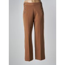 VINTAGE LOOK - Pantalon droit marron en polyester - Femme - Taille 40 - Modz