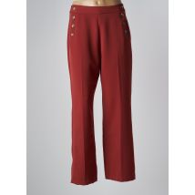 VINTAGE LOOK - Pantalon droit orange en polyester - Femme - Taille 38 - Modz