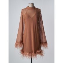 LUMINA - Robe mi-longue marron en polyester - Femme - Taille 40 - Modz